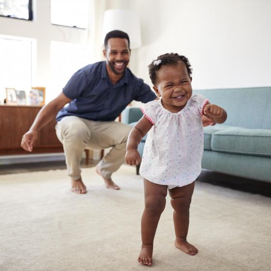 toddler learning to walk